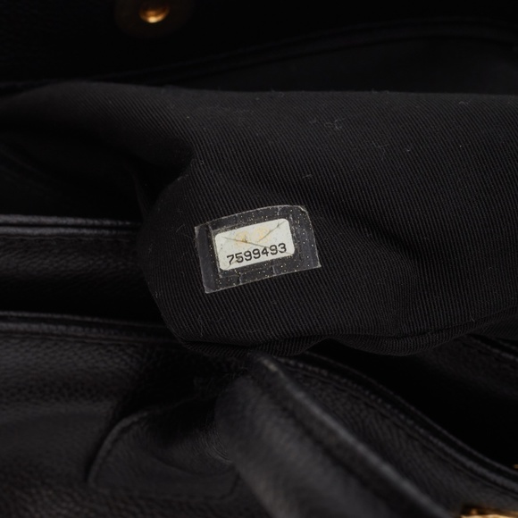 CHANEL BLACK CAVIAR LEATHER CERF EXECUTIVE TOTE BAG 2002 - Picture 10 of 11
